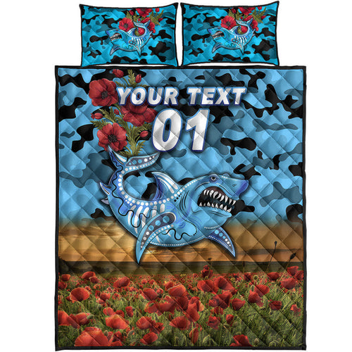 custom-personalised-cronulla-sutherland-sharks-anzac-2022-quilt-bed-set-poppy-flowers-vibes