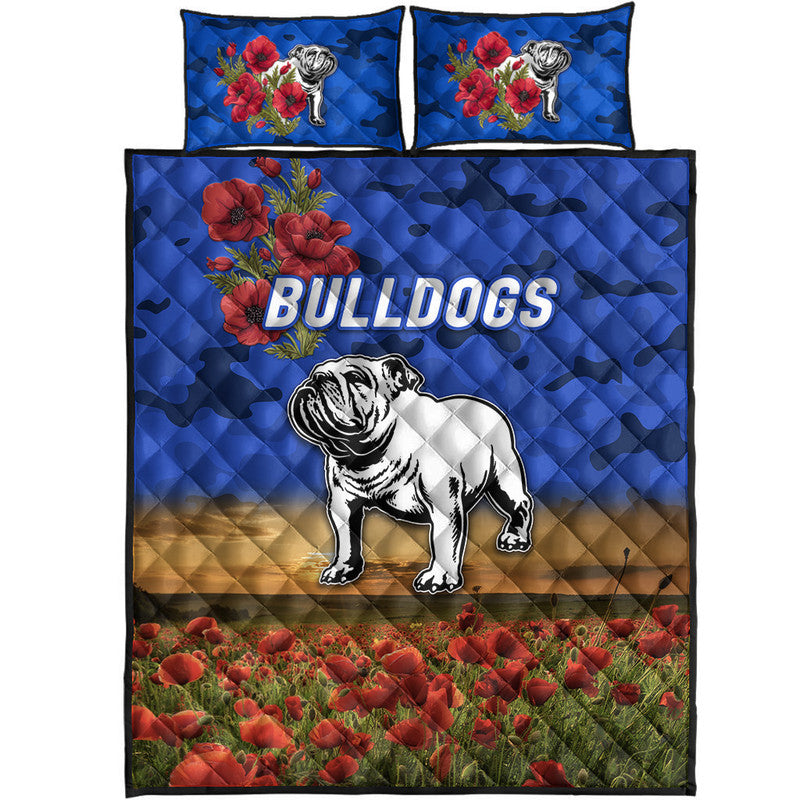 canterbury-bankstown-bulldogs-anzac-2022-quilt-bed-set-poppy-flowers-vibes-blue