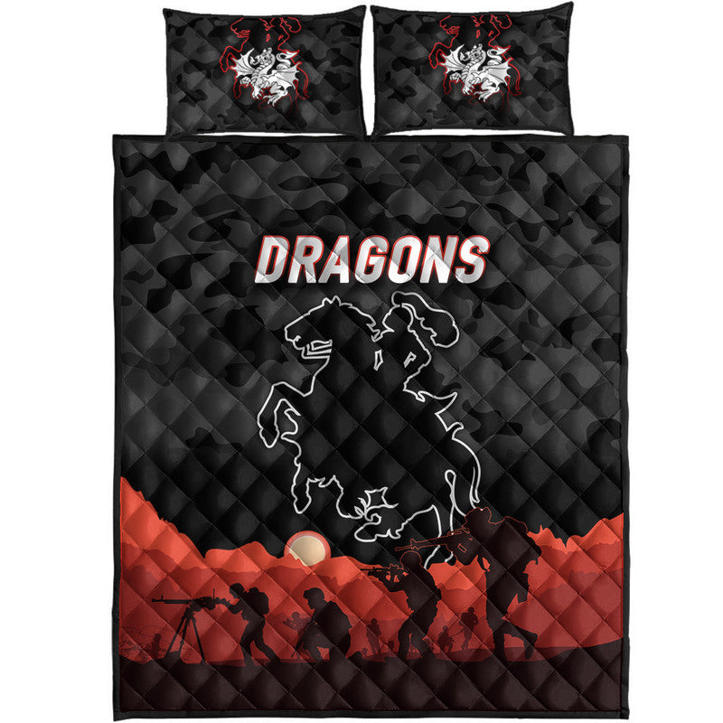 st-george-illawarra-dragons-anzac-2022-quilt-bed-set-simple-style-black