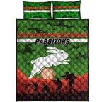 south-sydney-rabbitohs-anzac-2022-quilt-bed-set-simple-style-green