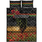 penrith-panthers-anzac-2022-quilt-bed-set-poppy-flowers-vibes-black