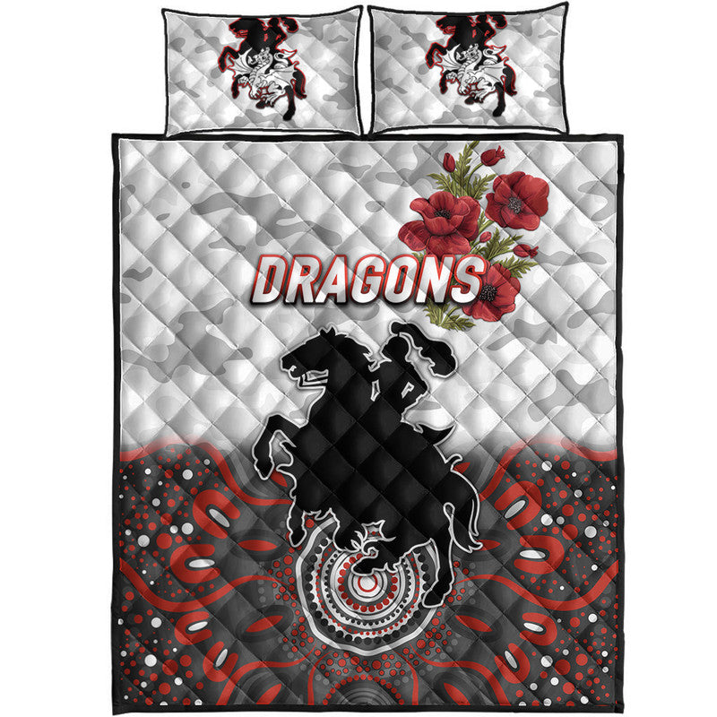 st-george-illawarra-dragons-anzac-2022-quilt-bed-set-indigenous-vibes-white