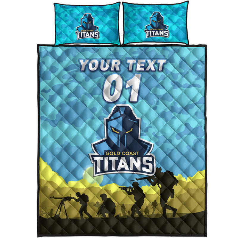 custom-personalised-gold-coast-titans-anzac-2022-quilt-bed-set-simple-style