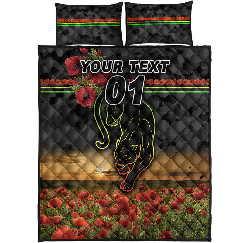 custom-personalised-penrith-panthers-anzac-2022-quilt-bed-set-poppy-flowers-vibes-black