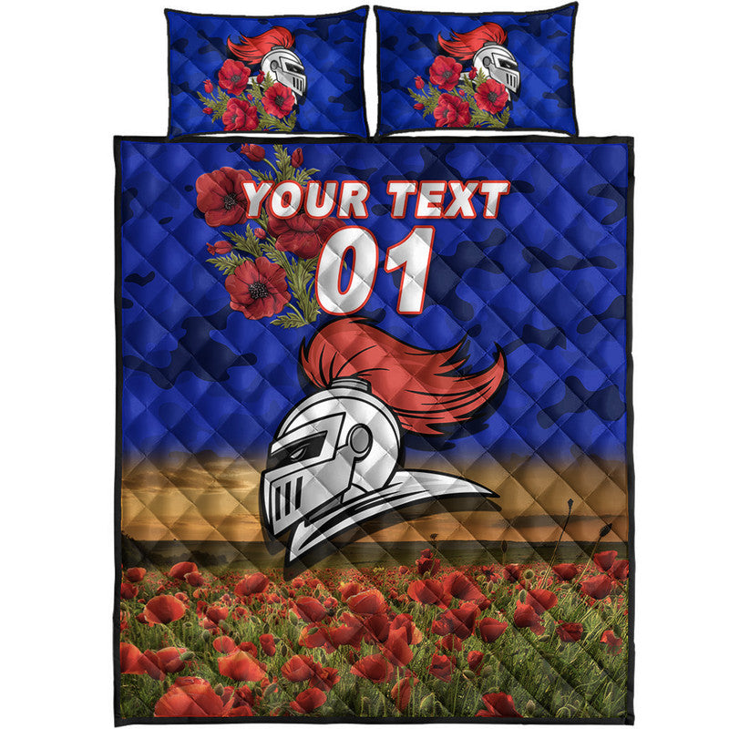 custom-personalised-newcastle-knights-anzac-2022-quilt-bed-set-poppy-flowers-vibes
