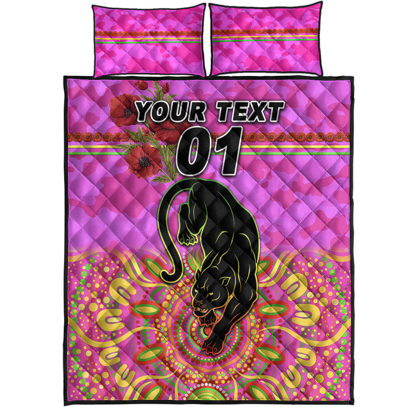 custom-personalised-penrith-panthers-anzac-2022-quilt-bed-set-indigenous-vibes-pink