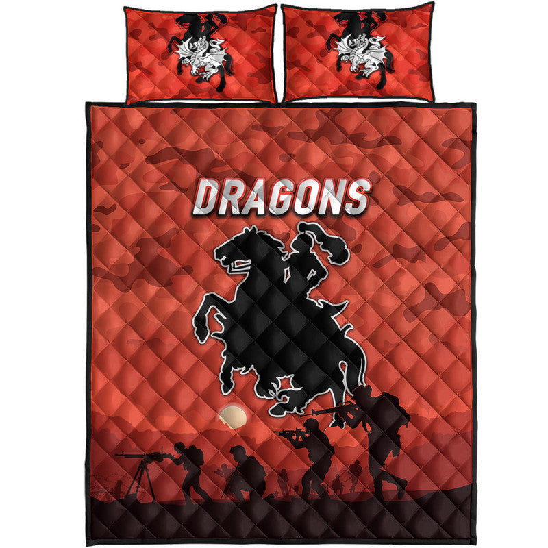 st-george-illawarra-dragons-anzac-2022-quilt-bed-set-simple-style-red