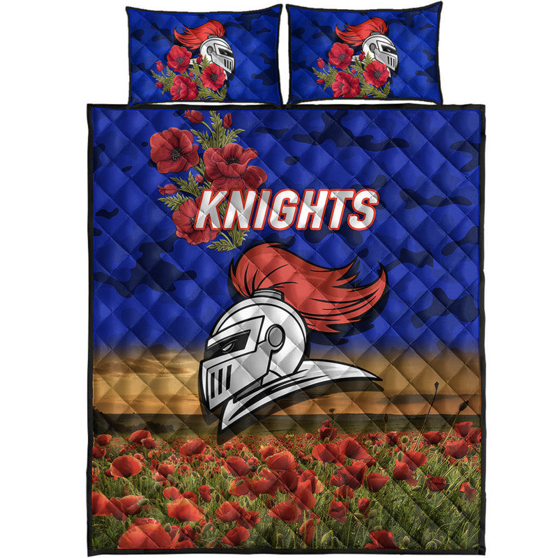 newcastle-knights-anzac-2022-quilt-bed-set-poppy-flowers-vibes