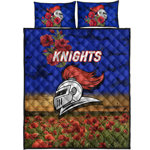 newcastle-knights-anzac-2022-quilt-bed-set-poppy-flowers-vibes