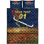 custom-personalised-north-queensland-cowboys-anzac-2022-quilt-bed-set-poppy-flowers-vibes-blue