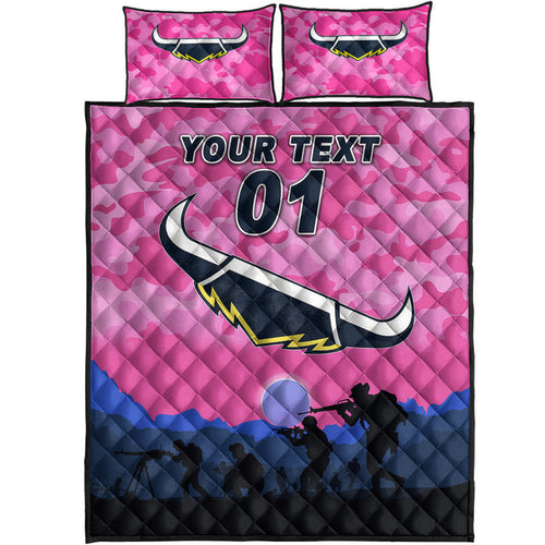 custom-personalised-north-queensland-cowboys-anzac-2022-quilt-bed-set-simple-style-pink