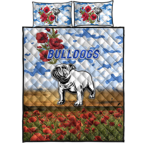 canterbury-bankstown-bulldogs-anzac-2022-quilt-bed-set-poppy-flowers-vibes-white