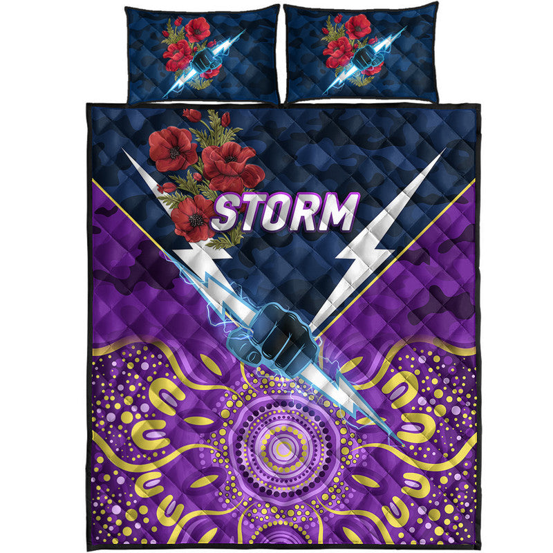melbourne-storm-anzac-2022-quilt-bed-set-indigenous-vibes