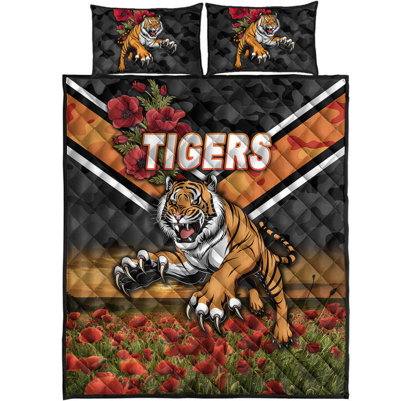 wests-tigers-anzac-2022-quilt-bed-set-poppy-flowers-vibes