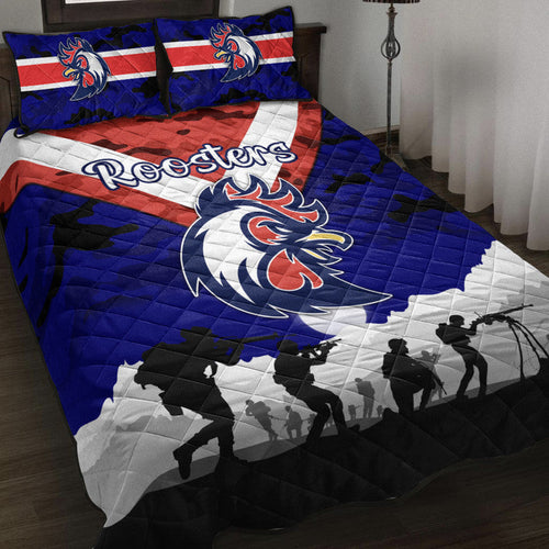 sydney-roosters-anzac-2022-quilt-bed-set-simple-style-blue
