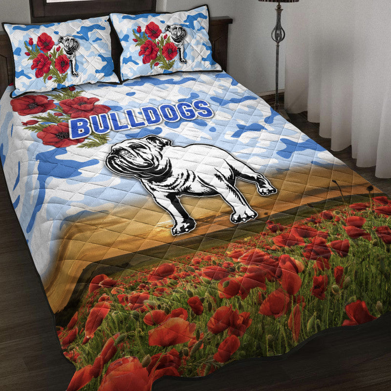 canterbury-bankstown-bulldogs-anzac-2022-quilt-bed-set-poppy-flowers-vibes-white