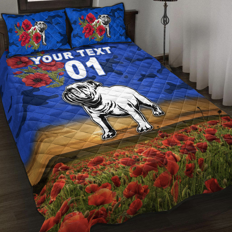 custom-personalised-canterbury-bankstown-bulldogs-anzac-2022-quilt-bed-set-poppy-flowers-vibes-blue