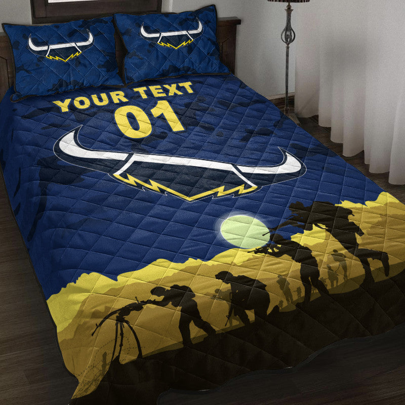 custom-personalised-north-queensland-cowboys-anzac-2022-quilt-bed-set-simple-style-blue