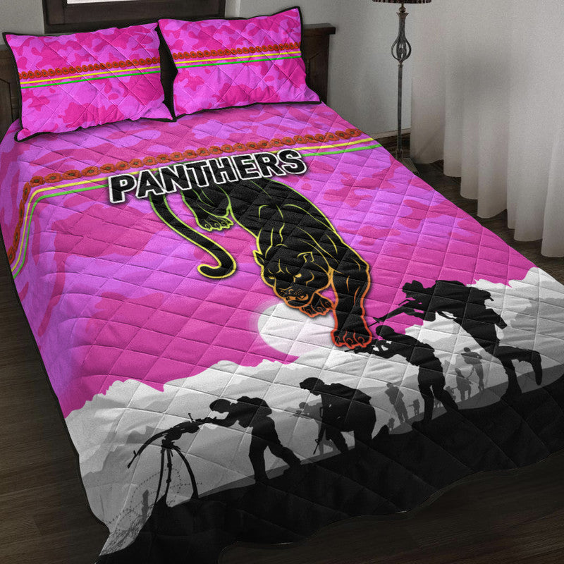 penrith-panthers-anzac-2022-quilt-bed-set-simple-style-pink