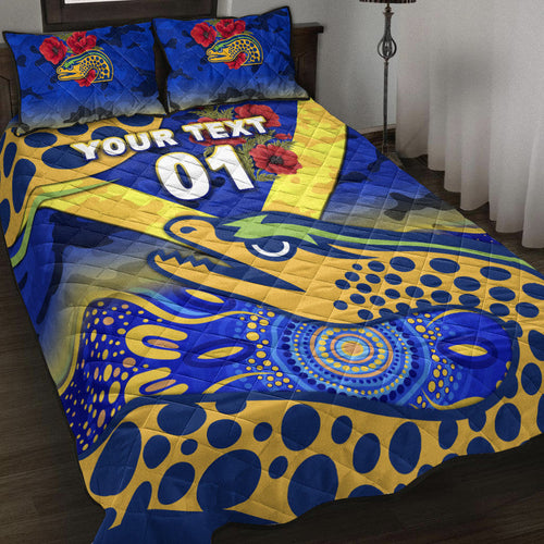 custom-personalised-parramatta-eels-anzac-2022-quilt-bed-set-indigenous-vibes-blue