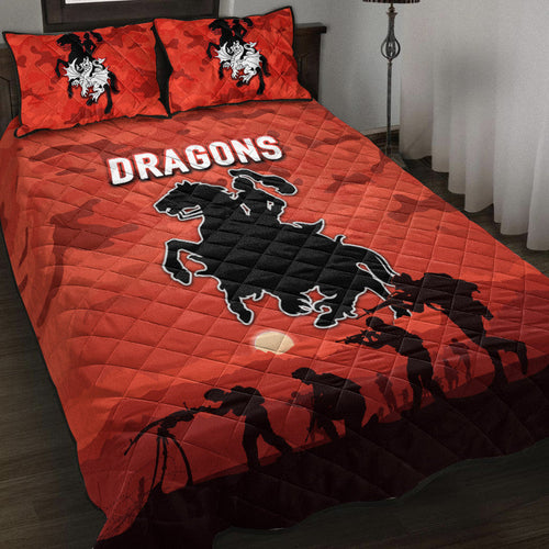 st-george-illawarra-dragons-anzac-2022-quilt-bed-set-simple-style-red