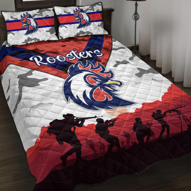 sydney-roosters-anzac-2022-quilt-bed-set-simple-style-white