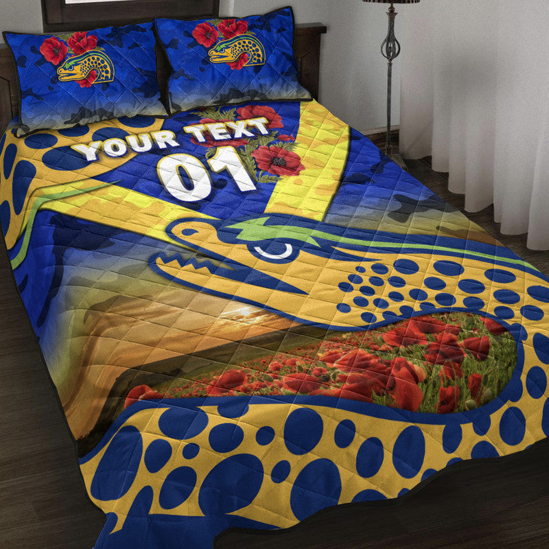 custom-personalised-parramatta-eels-anzac-2022-quilt-bed-set-poppy-flowers-vibes-blue