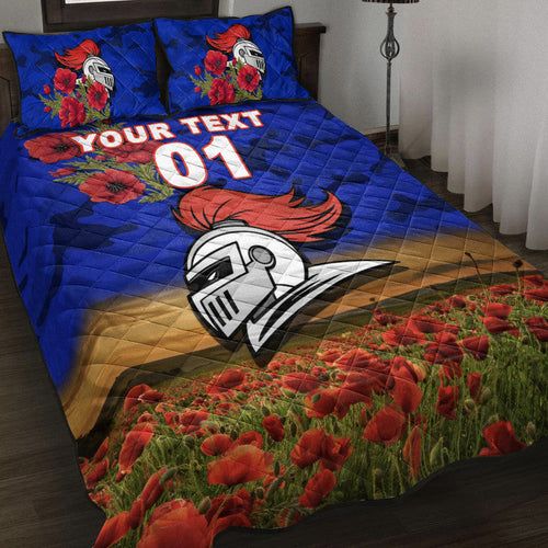 custom-personalised-newcastle-knights-anzac-2022-quilt-bed-set-poppy-flowers-vibes