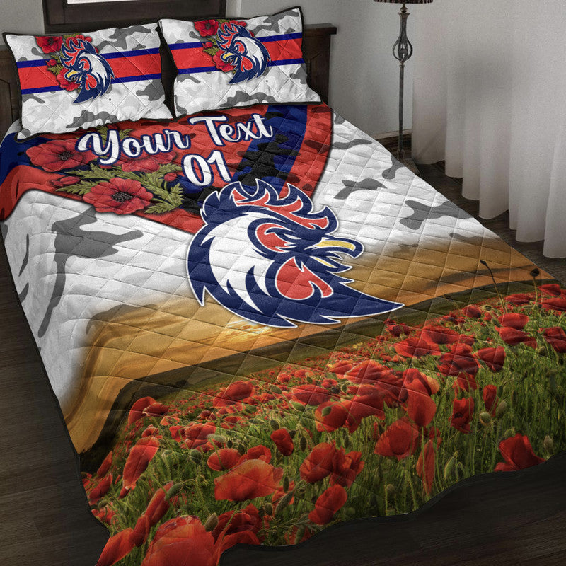 custom-personalised-sydney-roosters-anzac-2022-quilt-bed-set-poppy-flowers-vibes-white