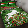 south-sydney-rabbitohs-anzac-2022-quilt-bed-set-indigenous-vibes-green