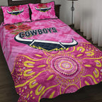 north-queensland-cowboys-anzac-2022-quilt-bed-set-indigenous-vibes-pink