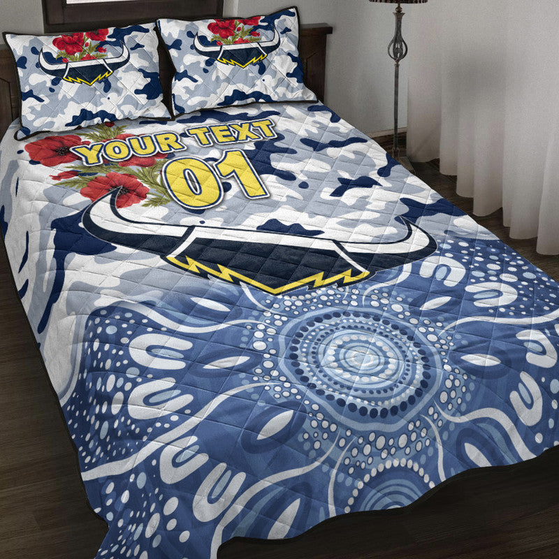 custom-personalised-north-queensland-cowboys-anzac-2022-quilt-bed-set-indigenous-vibes-white