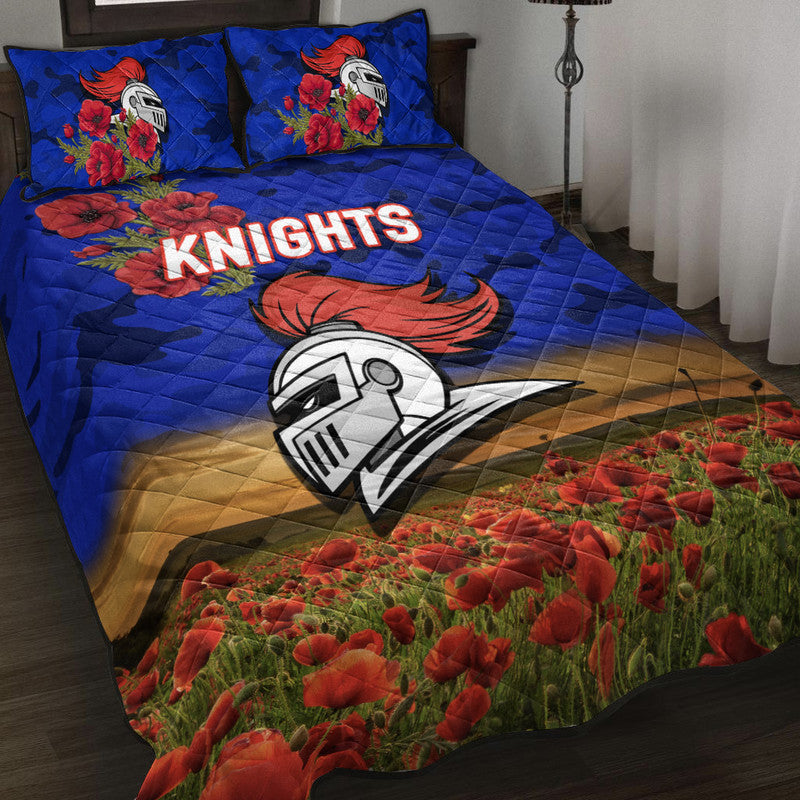 newcastle-knights-anzac-2022-quilt-bed-set-poppy-flowers-vibes