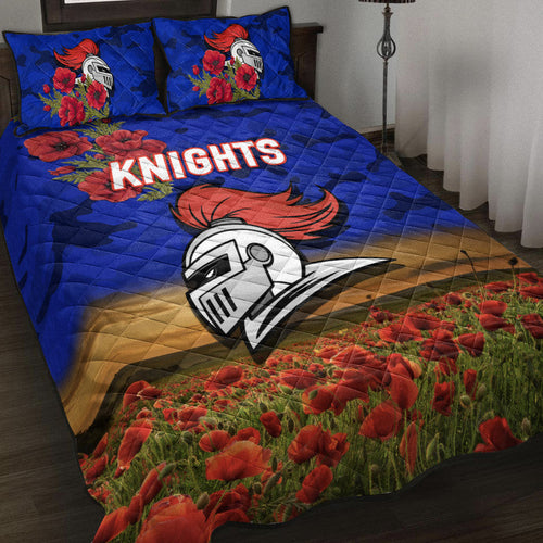 newcastle-knights-anzac-2022-quilt-bed-set-poppy-flowers-vibes