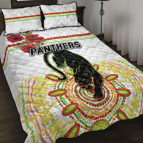 penrith-panthers-anzac-2022-quilt-bed-set-indigenous-vibes-white