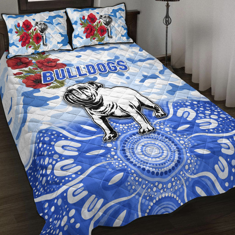 canterbury-bankstown-bulldogs-anzac-2022-quilt-bed-set-indigenous-vibes-white