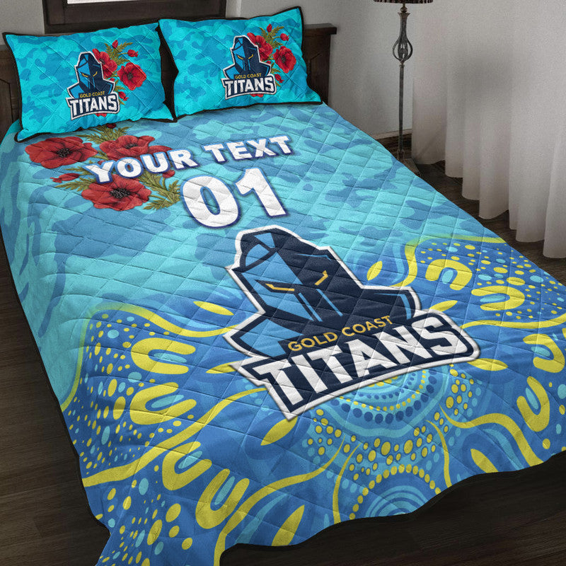 custom-personalised-gold-coast-titans-anzac-2022-quilt-bed-set-indigenous-vibes