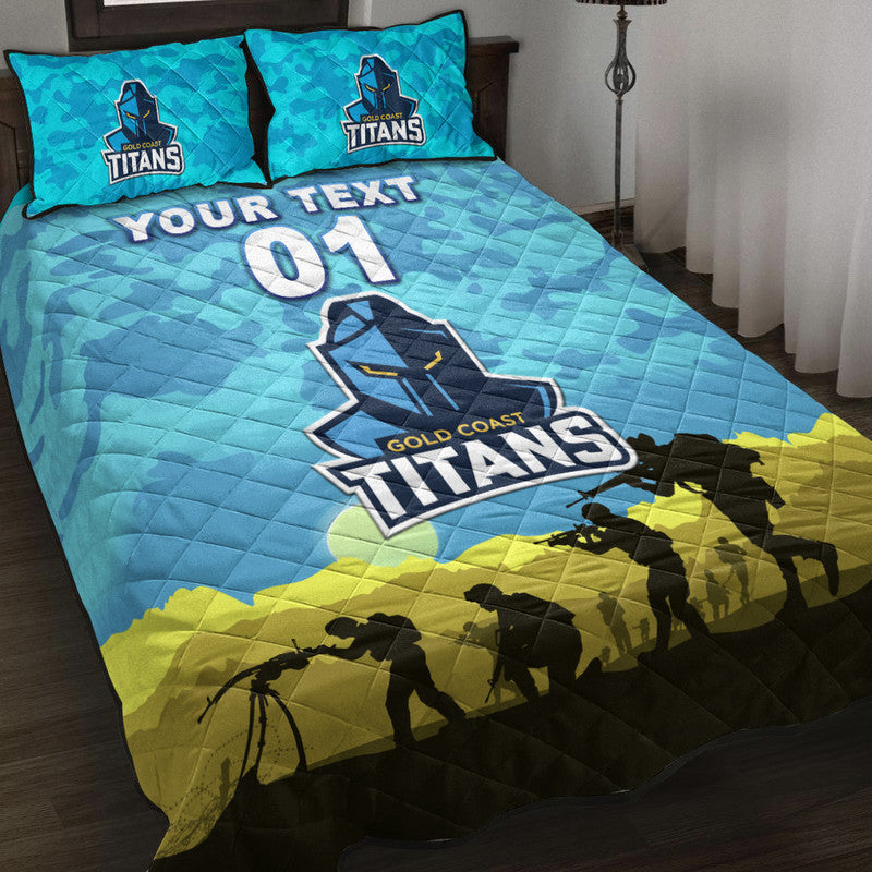custom-personalised-gold-coast-titans-anzac-2022-quilt-bed-set-simple-style