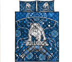 bulldogs-rugby-quilt-bed-set-boomerang-indigenous-dots