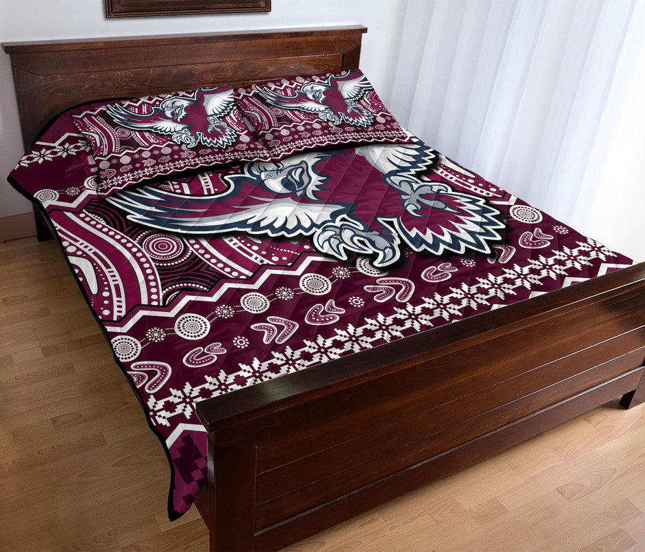 manly-warringah-maroon-sea-eagles-christmas-vibe-quilt-bed-set