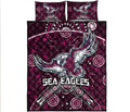 sea-eagles-rugby-quilt-bed-set-boomerang-indigenous-dots