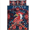 roosters-rugby-quilt-bed-set-boomerang-indigenous-dots