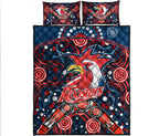 roosters-rugby-quilt-bed-set-boomerang-indigenous-dots