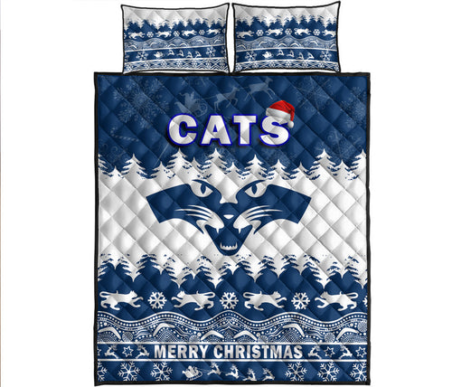 geelong-cats-unique-winter-season-quilt-bed-set-cats-merry-christmas