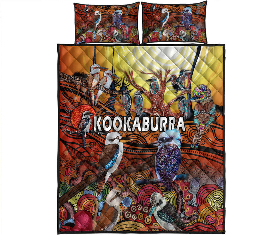 australia-kookaburra-dreaming-aboriginal-arty-style-quilt-bed-set