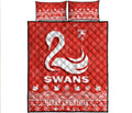 sydney-swans-unique-winter-season-quilt-bed-set-swans-merry-christmas-no1