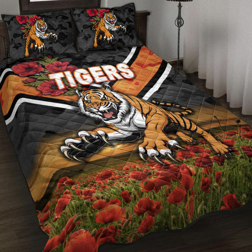 wests-tigers-anzac-2022-quilt-bed-set-poppy-flowers-vibes