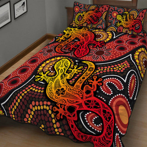 aboriginal-lizard-quilt-bed-set
