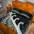 new-zealand-rugby-maori-quilt-bed-set-silver-fern-koru-vibes-paua-shell