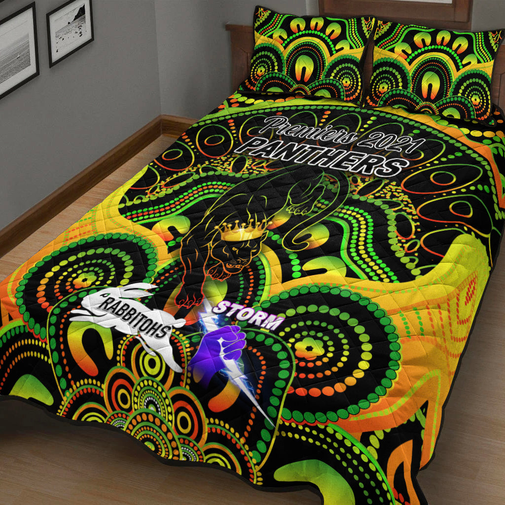 penrith-panthers-quilt-bed-set-2021-indigenous-premiers-the-king